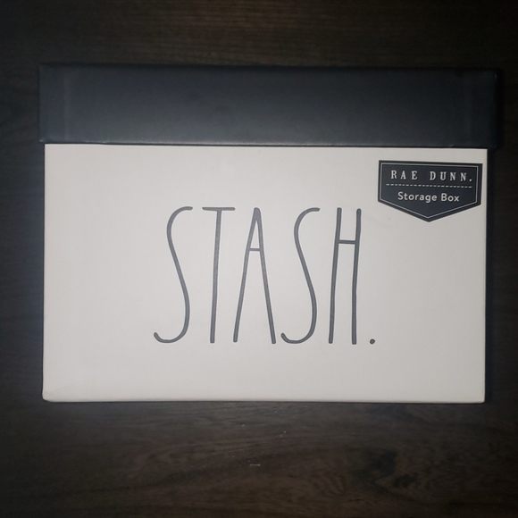 New Rae Dunn Stash Storage Box 10.85 X 8.75 X 6.5 - Picture 8 of 9